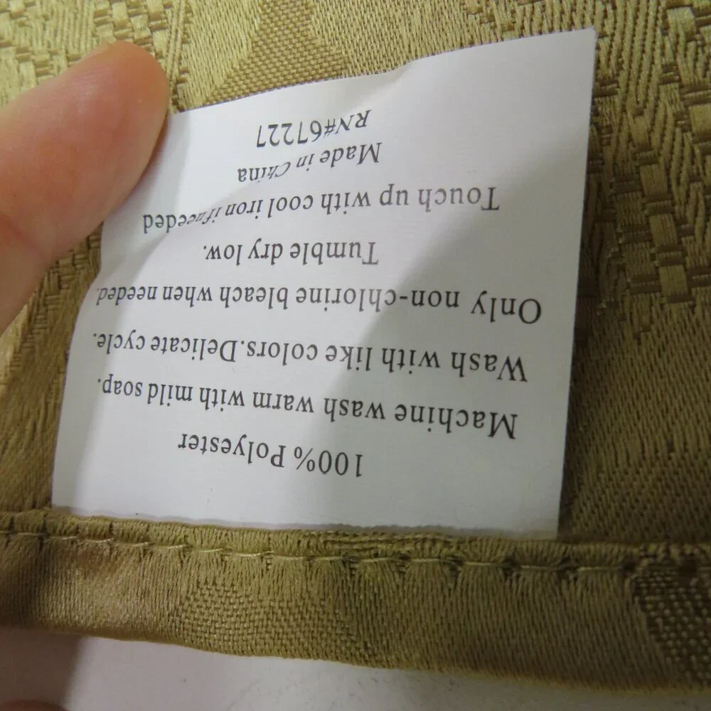 Vintage Gold Jacquard Fabric(4) Dinner Napkins 16.5x16.5